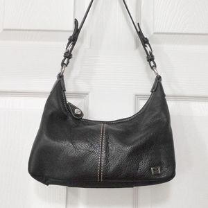Black Leather Shoulder Bag - The Sak